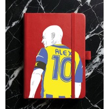 Adasena Tarihsiz 224 Sayfa Termo Defter Baskılı Desenli 13X21 cm Kırmızı - Alex