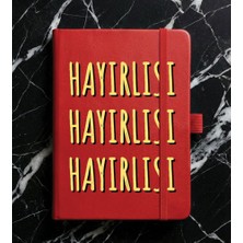 Adasena Tarihsiz 192 Sayfa Mini Termo Defter Baskılı Desenli 9X14 cm Kırmızı - Hayırlısı