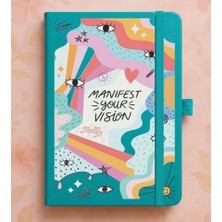 Adasena Tarihsiz 192 Sayfa Mini Termo Defter Baskılı Desenli 9X14 cm Turkuaz - Manifest Your