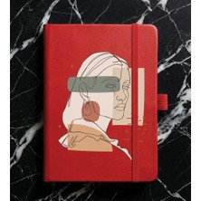 Adasena Tarihsiz 224 Sayfa Termo Defter Baskılı Desenli 13X21 cm Kırmızı - Stil Kadın