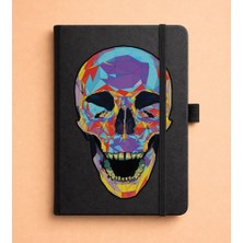 Adasena Tarihsiz 224 Sayfa Termo Defter Baskılı Desenli 13X21 cm Siyah - Prizma Iskelet