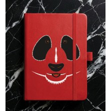 Adasena Tarihsiz 192 Sayfa Mini Termo Defter Baskılı Desenli 9X14 cm Kırmızı - Tatlı Panda