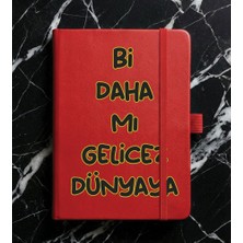 Adasena Tarihsiz 224 Sayfa Termo Defter Baskılı Desenli 13X21 cm Kırmızı - Bi Daha Mı Gelicez
