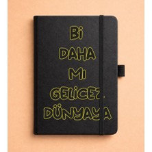 Adasena Tarihsiz 224 Sayfa Termo Defter Baskılı Desenli 13X21 cm Siyah - Bi Daha Mı Gelicez