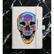 Adasena Tarihsiz 224 Sayfa Termo Defter Baskılı Desenli 13X21 cm Beyaz - Prizma Iskelet