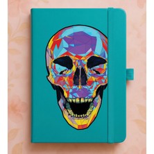 Adasena Tarihsiz 224 Sayfa Termo Defter Baskılı Desenli 13X21 cm Turkuaz - Prizma Iskelet