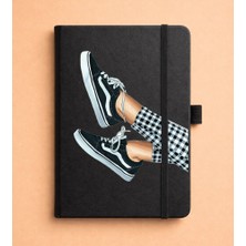 Adasena Tarihsiz 224 Sayfa Termo Defter Baskılı Desenli 13X21 cm Siyah - Relax