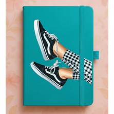 Adasena Tarihsiz 224 Sayfa Termo Defter Baskılı Desenli 13X21 cm Turkuaz - Relax