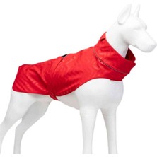 Feyza Design Kırmızı Renkli Softshell Köpek Yağmurluğu, Rahat ve Şık Beden 3
