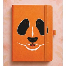 Adasena Tarihsiz 224 Sayfa Termo Defter Baskılı Desenli 13X21 cm Turuncu - Tatlı Panda