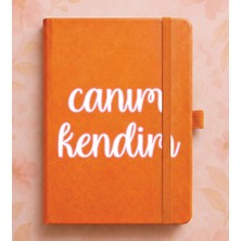 Adasena Tarihsiz 224 Sayfa Termo Defter Baskılı Desenli 13X21 cm Turuncu - Canım Kendim