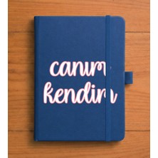 Adasena Tarihsiz 224 Sayfa Termo Defter Baskılı Desenli 13X21 cm Lacivert - Canım Kendim