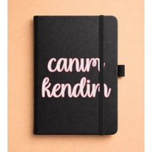 Adasena Tarihsiz 224 Sayfa Termo Defter Baskılı Desenli 13X21 cm Siyah - Canım Kendim