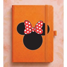 Adasena Tarihsiz 224 Sayfa Termo Defter Baskılı Desenli 13X21 cm Turuncu - Minnie