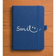 Adasena Tarihsiz 224 Sayfa Termo Defter Baskılı Desenli 13X21 cm Lacivert - Smile