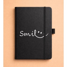 Adasena Tarihsiz 224 Sayfa Termo Defter Baskılı Desenli 13X21 cm Siyah - Smile