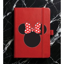 Adasena Tarihsiz 192 Sayfa Mini Termo Defter Baskılı Desenli 9X14 cm Kırmızı - Minnie