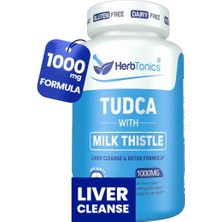 HerbTonics Tudca With Milk Thistle Liver Cleanse & Detox Formula* 1000 Mg - 60 Kapsül