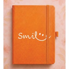 Adasena Tarihsiz 224 Sayfa Termo Defter Baskılı Desenli 13X21 cm Turuncu - Smile