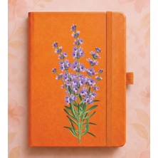 Adasena Tarihsiz 224 Sayfa Termo Defter Baskılı Desenli 13X21 cm Turuncu - Lavanta