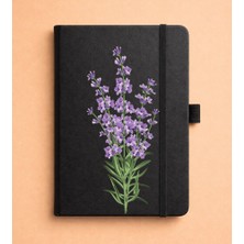 Adasena Tarihsiz 224 Sayfa Termo Defter Baskılı Desenli 13X21 cm Siyah - Lavanta