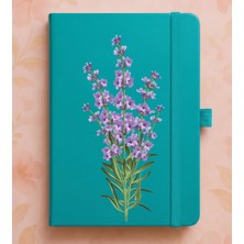 Adasena Tarihsiz 192 Sayfa Mini Termo Defter Baskılı Desenli 9X14 cm Turkuaz - Lavanta