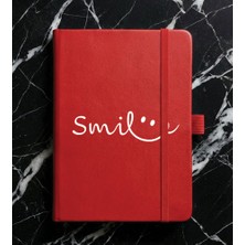 Adasena Tarihsiz 224 Sayfa Termo Defter Baskılı Desenli 13X21 cm Kırmızı - Smile
