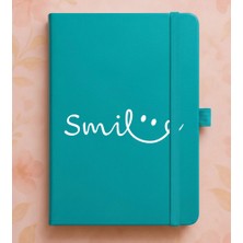 Adasena Tarihsiz 192 Sayfa Mini Termo Defter Baskılı Desenli 9X14 cm Turkuaz - Smile