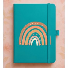 Adasena Tarihsiz 224 Sayfa Termo Defter Baskılı Desenli 13X21 cm Turkuaz - Rainbow