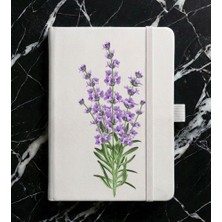 Adasena Tarihsiz 192 Sayfa Mini Termo Defter Baskılı Desenli 9X14 cm Beyaz - Lavanta