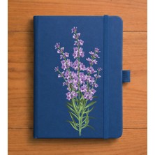 Adasena Tarihsiz 192 Sayfa Mini Termo Defter Baskılı Desenli 9X14 cm Lacivert - Lavanta