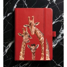 Adasena Tarihsiz 224 Sayfa Termo Defter Baskılı Desenli 13X21 cm Kırmızı - Aile