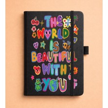 Adasena Tarihsiz 224 Sayfa Termo Defter Baskılı Desenli 13X21 cm Siyah - Beautiful