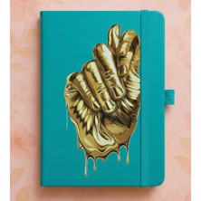 Adasena Tarihsiz 192 Sayfa Mini Termo Defter Baskılı Desenli 9X14 cm Turkuaz - Nah