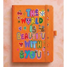 Adasena Tarihsiz 192 Sayfa Mini Termo Defter Baskılı Desenli 9X14 cm Turuncu - Beautiful