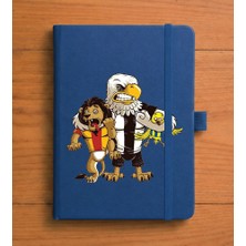 Adasena Tarihsiz 224 Sayfa Termo Defter Baskılı Desenli 13X21 cm Lacivert - Kartalım
