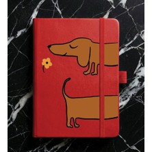 Adasena Tarihsiz 224 Sayfa Termo Defter Baskılı Desenli 13X21 cm Kırmızı - Dostköpek