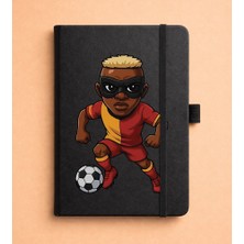 Adasena Tarihsiz 224 Sayfa Termo Defter Baskılı Desenli 13X21 cm Siyah - Victor