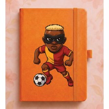 Adasena Tarihsiz 224 Sayfa Termo Defter Baskılı Desenli 13X21 cm Turuncu - Victor