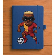 Adasena Tarihsiz 224 Sayfa Termo Defter Baskılı Desenli 13X21 cm Lacivert - Victor