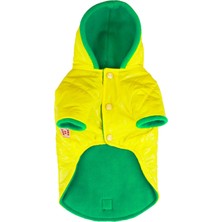 Feyza Design Su Geçirmez Yeşil Sarı Köpek ve Kedi Yağmurluğu, Güçlü Koruma