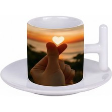 Bade Sevgililer Gününe Özel T Kulplu Kahve Fincanı