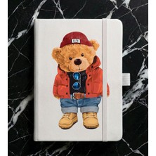 Adasena Tarihsiz 224 Sayfa Termo Defter Baskılı Desenli 13X21 cm Beyaz - Teddy Bear