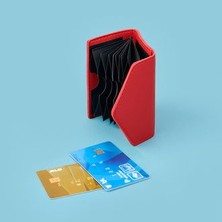 Barnaby Yatay Akordiyon Pvc Kartlık - Kırmızı - 7X11 cm