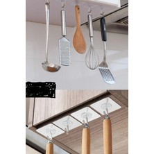 PremiumPort 15 Adet Şeffaf Kendinden Yapışkanlı Dolap Askısı, Mutfak ve Banyo Için