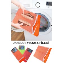PremiumPort Renkli Fermuarlı Ayakkabı Yıkama Filesi, Pratik ve Koruyucu Tasarım