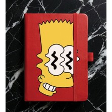 Adasena Tarihsiz 224 Sayfa Termo Defter Baskılı Desenli 13X21 cm Kırmızı - Bart