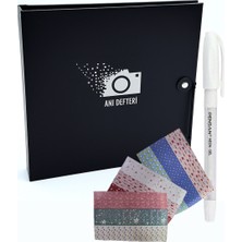 Mineola 25 Yaprak Anı Defteri + Plastik Çerçeve + Jel Kalem + 3 Set Sticker 23 cm x 21 cm