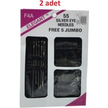 PremiumPort 55 Parça Dikiş ve Yorgan Iğnesi Seti, 2 Adet, Pratik ve Dayanıklı