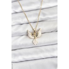 Karahanbey 316L Çelik Zincir Gold Renk Anka Kuşu Model Kadın Kolye - Lisinya